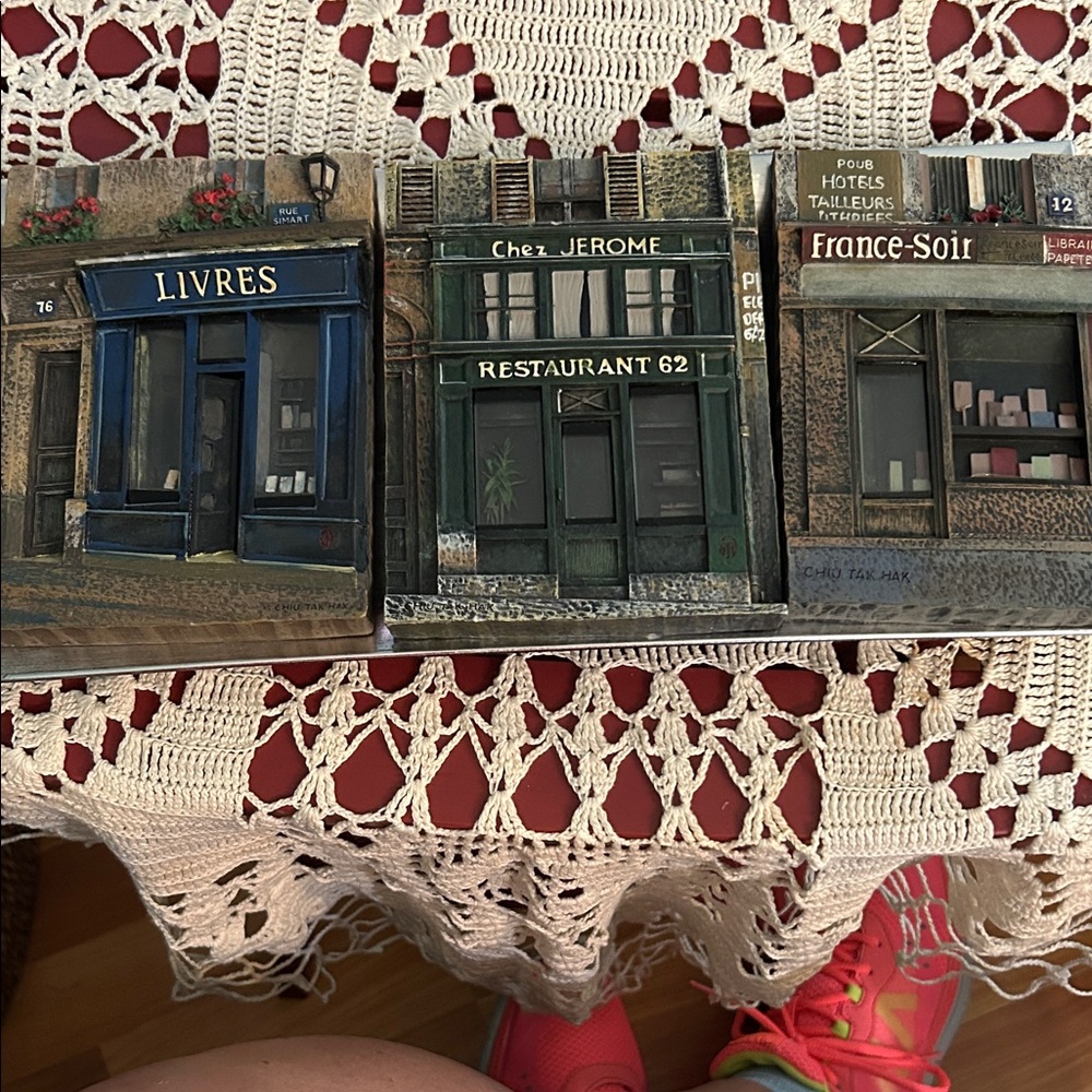 Charming Chou Tak Hak French Bistro Wall Art Set